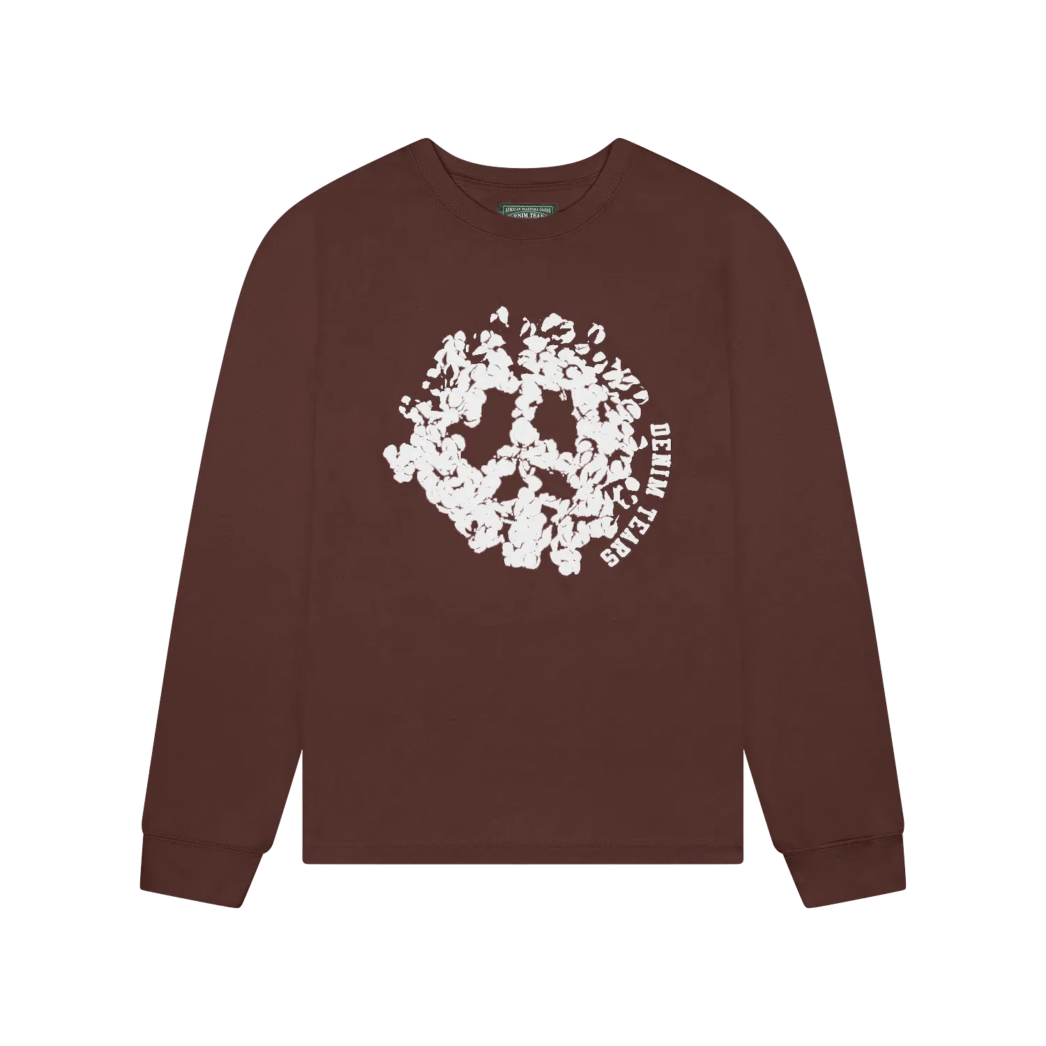 Denim Tears Peace Wreath Long Sleeve Tee 'Brown' - Im Your Wardrobe