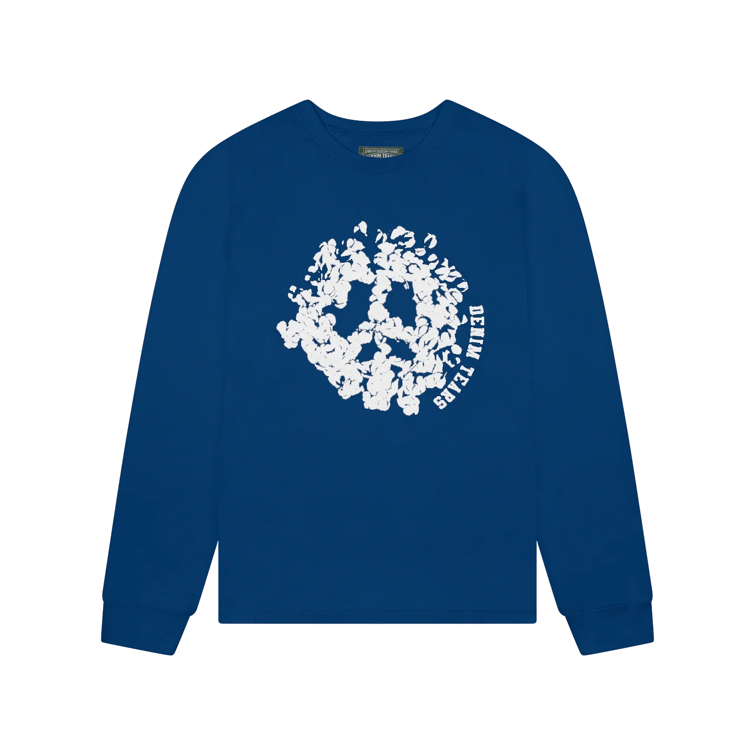 Denim Tears Peace Wreath Long Sleeve Tee 'Navy' - Im Your Wardrobe