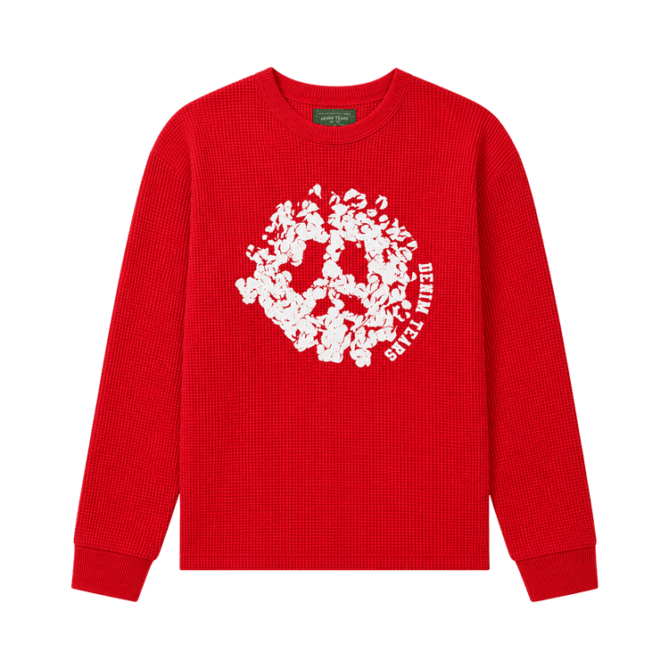 Denim Tears Peace Wreath Thermal Red/White - Im Your Wardrobe