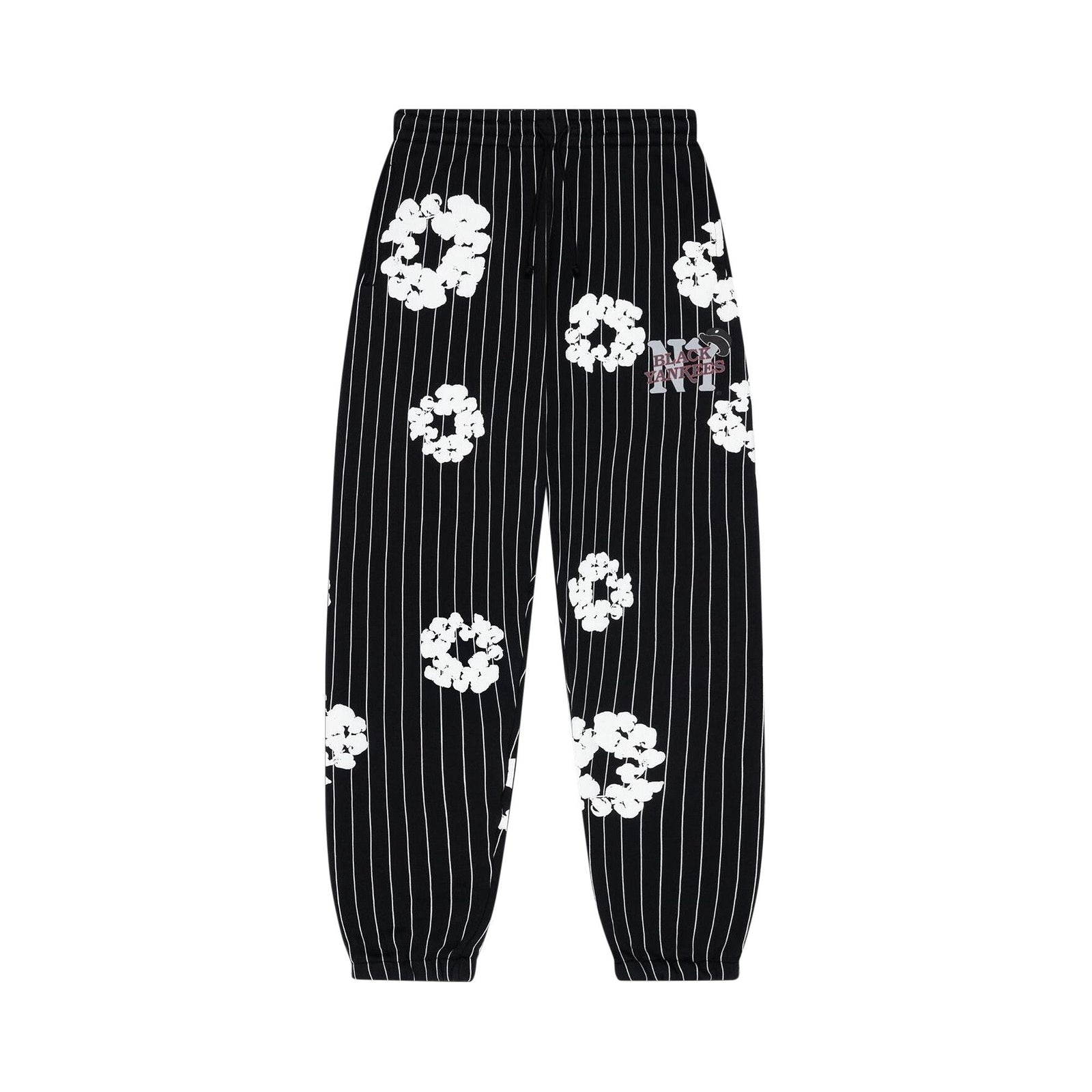Denim Tears Pinstripe Wreath Sweatpants Black - Im Your Wardrobe
