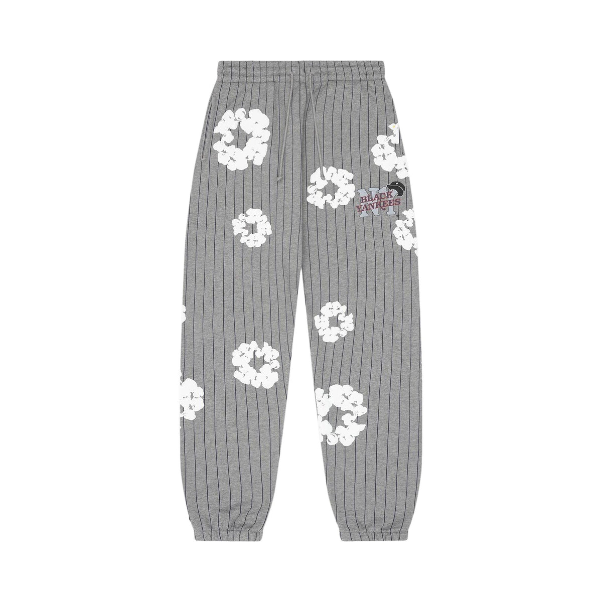 Denim Tears Pinstripe Wreath Sweatpants Grey - Im Your Wardrobe