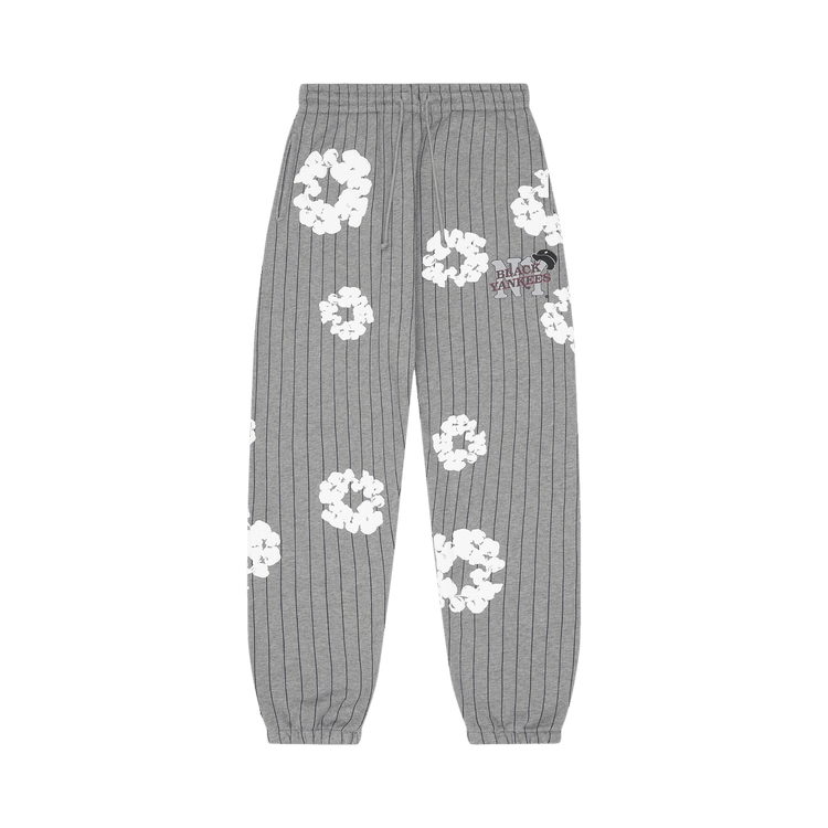 Denim Tears Pinstripe Wreath Sweatpants Grey - Im Your Wardrobe