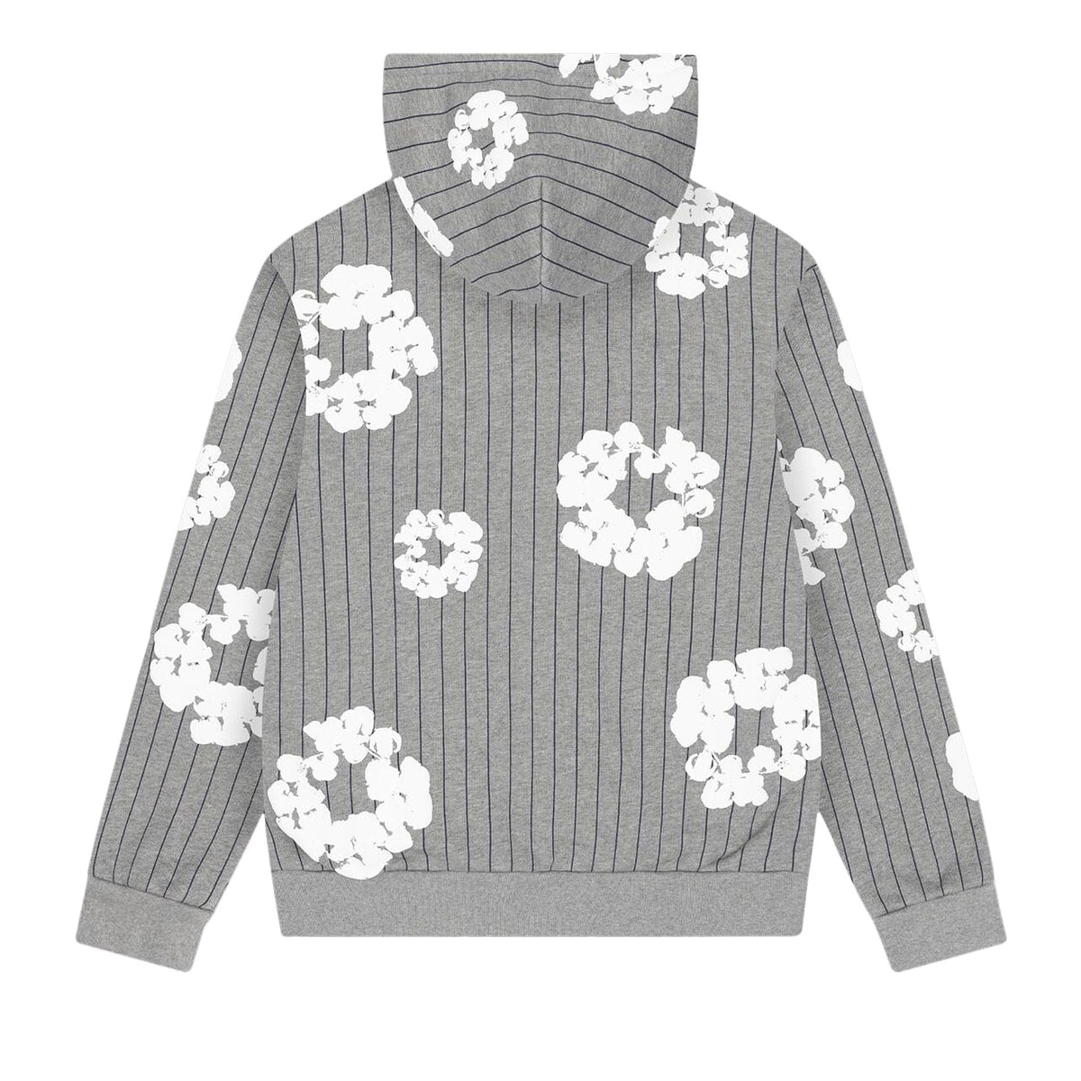 Denim Tears Pinstripe Wreath Zip Hoodie Grey - Im Your Wardrobe