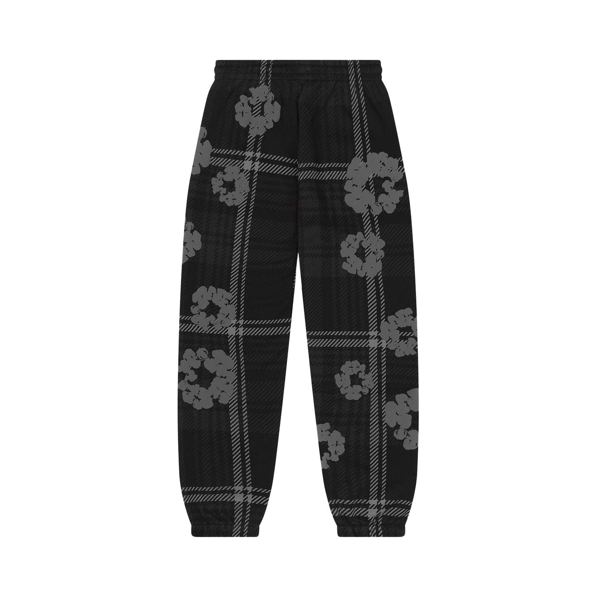 Denim Tears Plaid Cotton Wreath Sweatpants Black - Im Your Wardrobe
