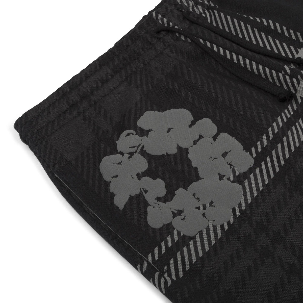Denim Tears Plaid Cotton Wreath Sweatpants Black - Im Your Wardrobe