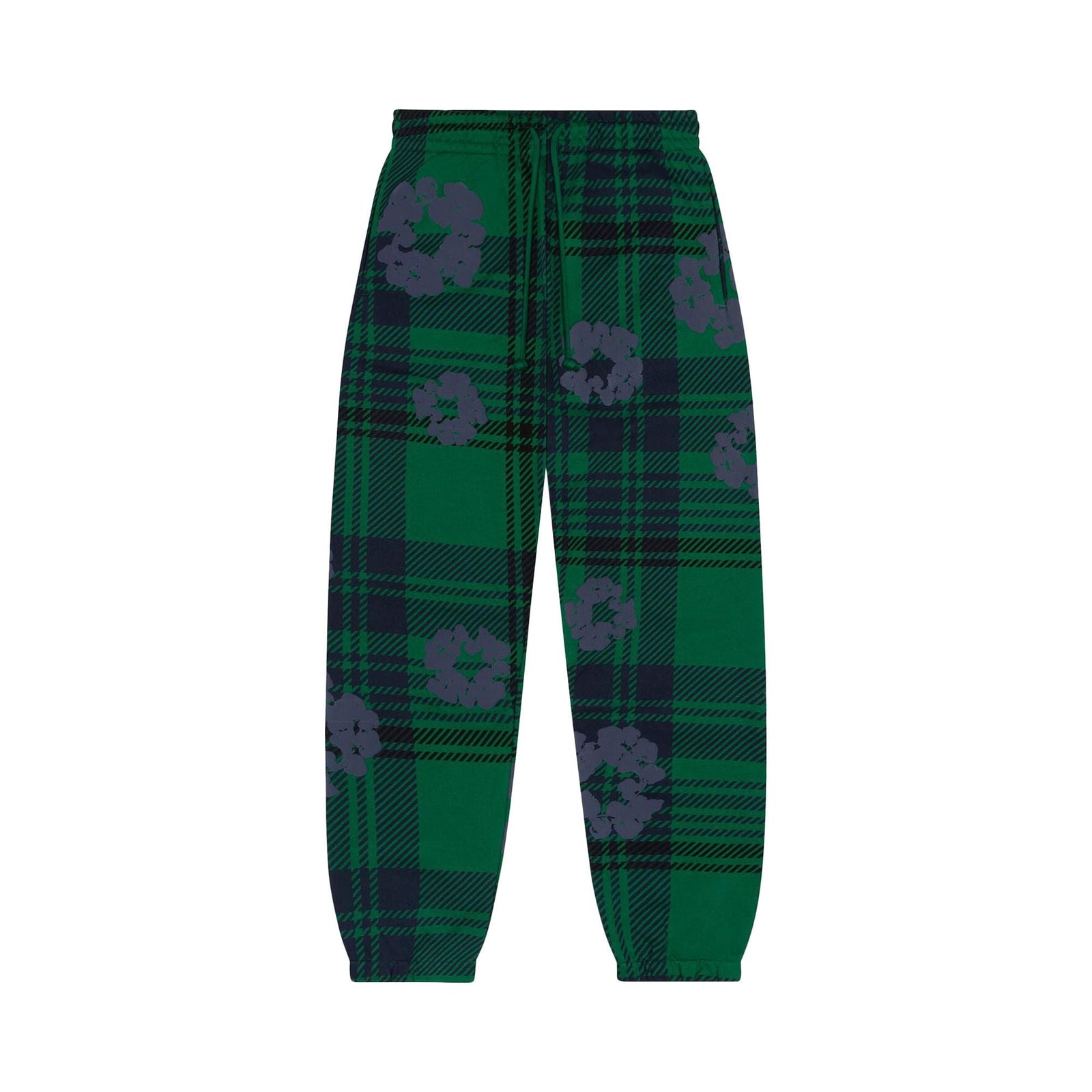 Denim Tears Plaid Cotton Wreath Sweatpants Green - Im Your Wardrobe