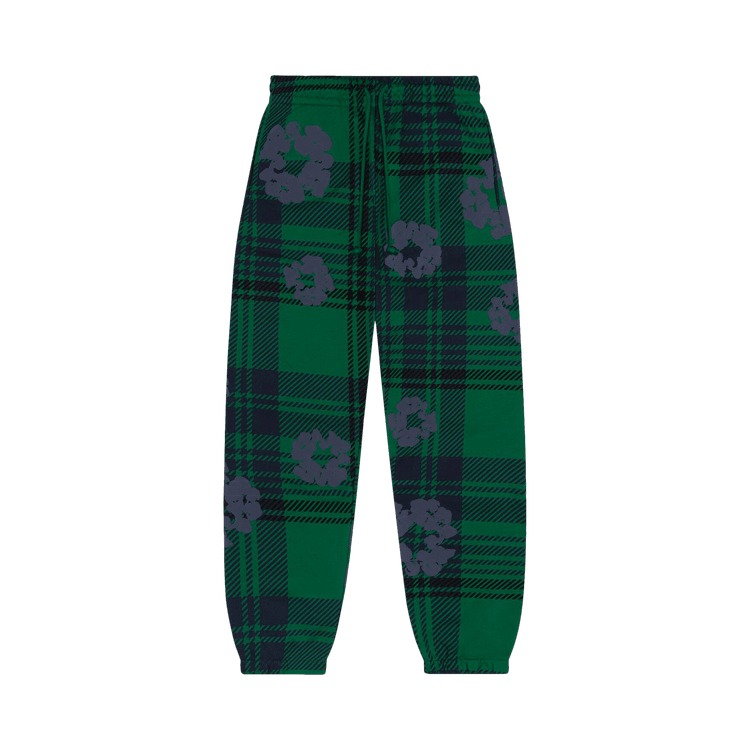 Denim Tears Plaid Cotton Wreath Sweatpants Green - Im Your Wardrobe