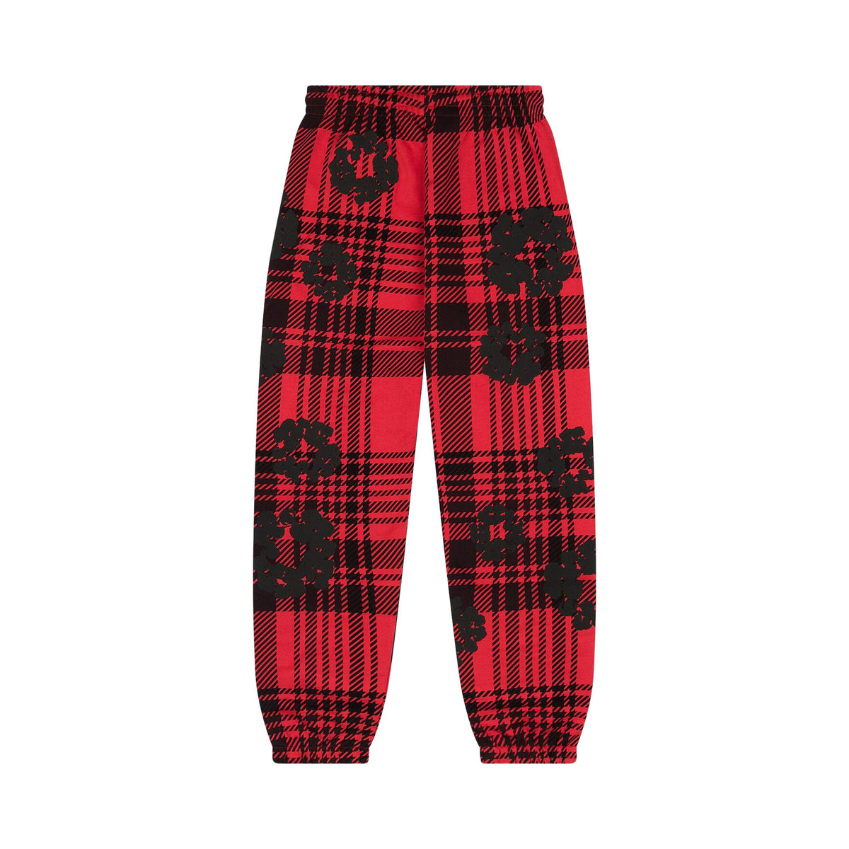 Denim Tears Plaid Cotton Wreath Sweatpants Red - Im Your Wardrobe