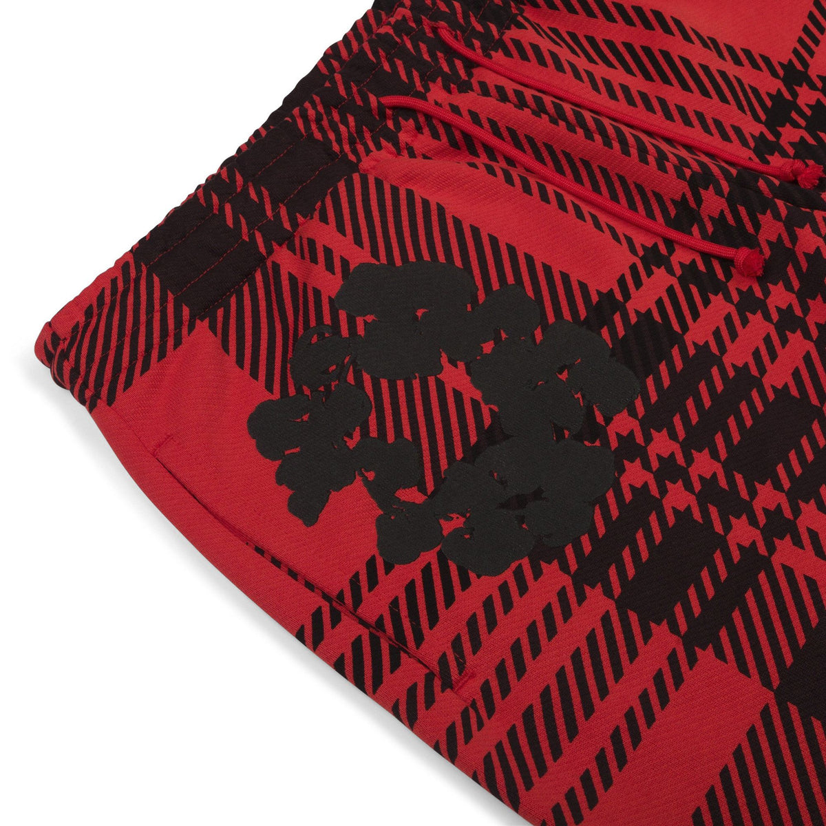 Denim Tears Plaid Cotton Wreath Sweatpants Red - Im Your Wardrobe