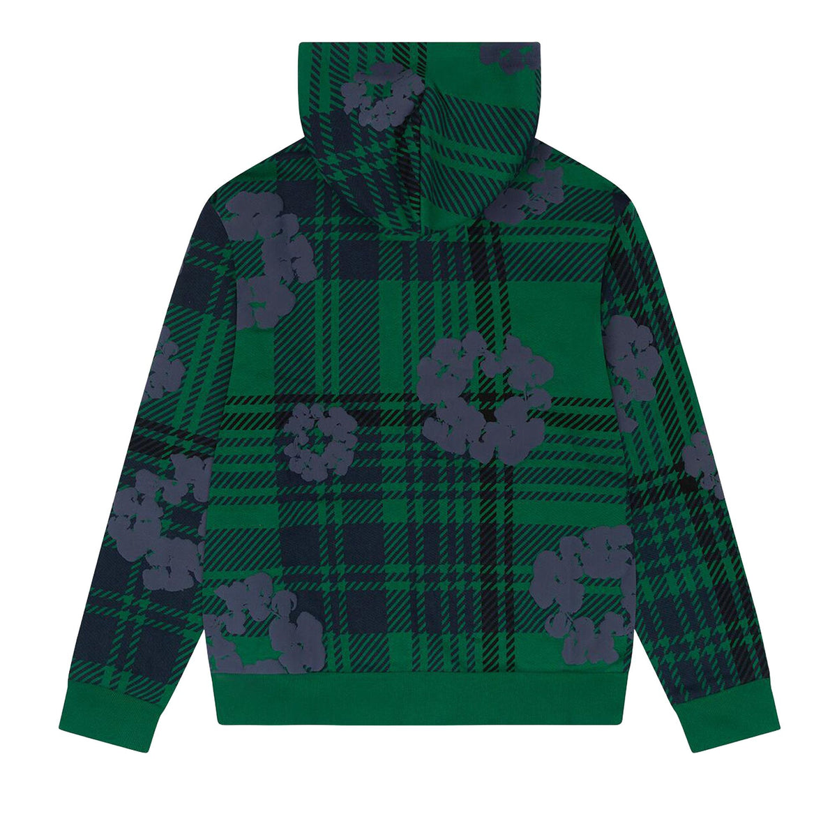 Denim Tears Plaid Cotton Wreath Zip Hoodie Green - Im Your Wardrobe