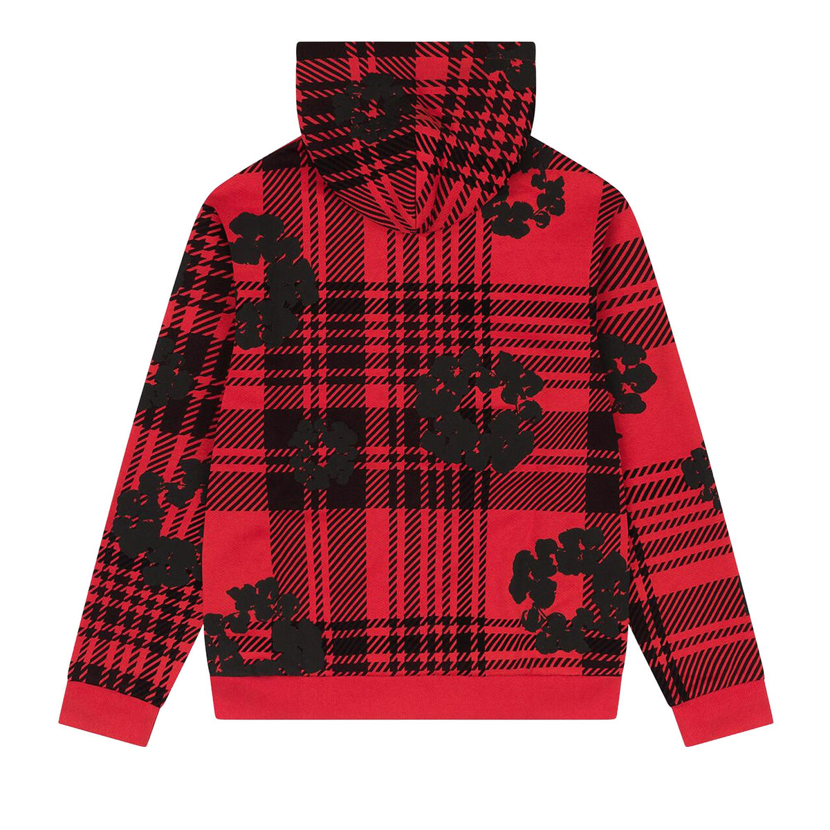 Denim Tears Plaid Cotton Wreath Zip Hoodie Red - Im Your Wardrobe