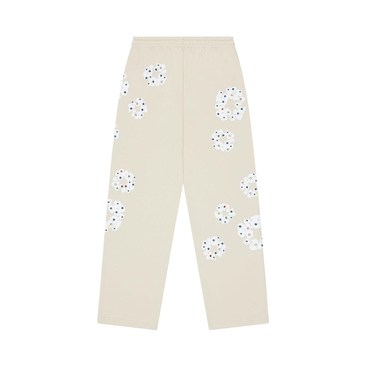 Denim Tears Rhinestone Cotton Wreath Sweatpants Oatmeal - Im Your Wardrobe