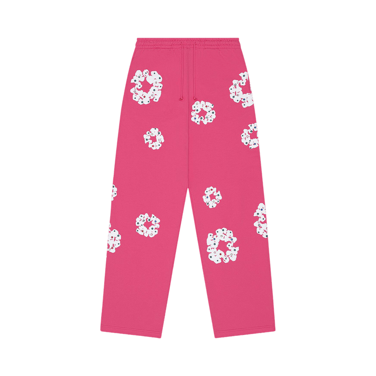 Denim Tears Rhinestone Cotton Wreath Sweatpants Pink - Im Your Wardrobe