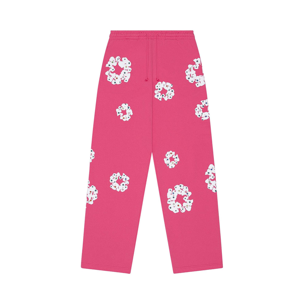 Denim Tears Rhinestone Cotton Wreath Sweatpants Pink - Im Your Wardrobe