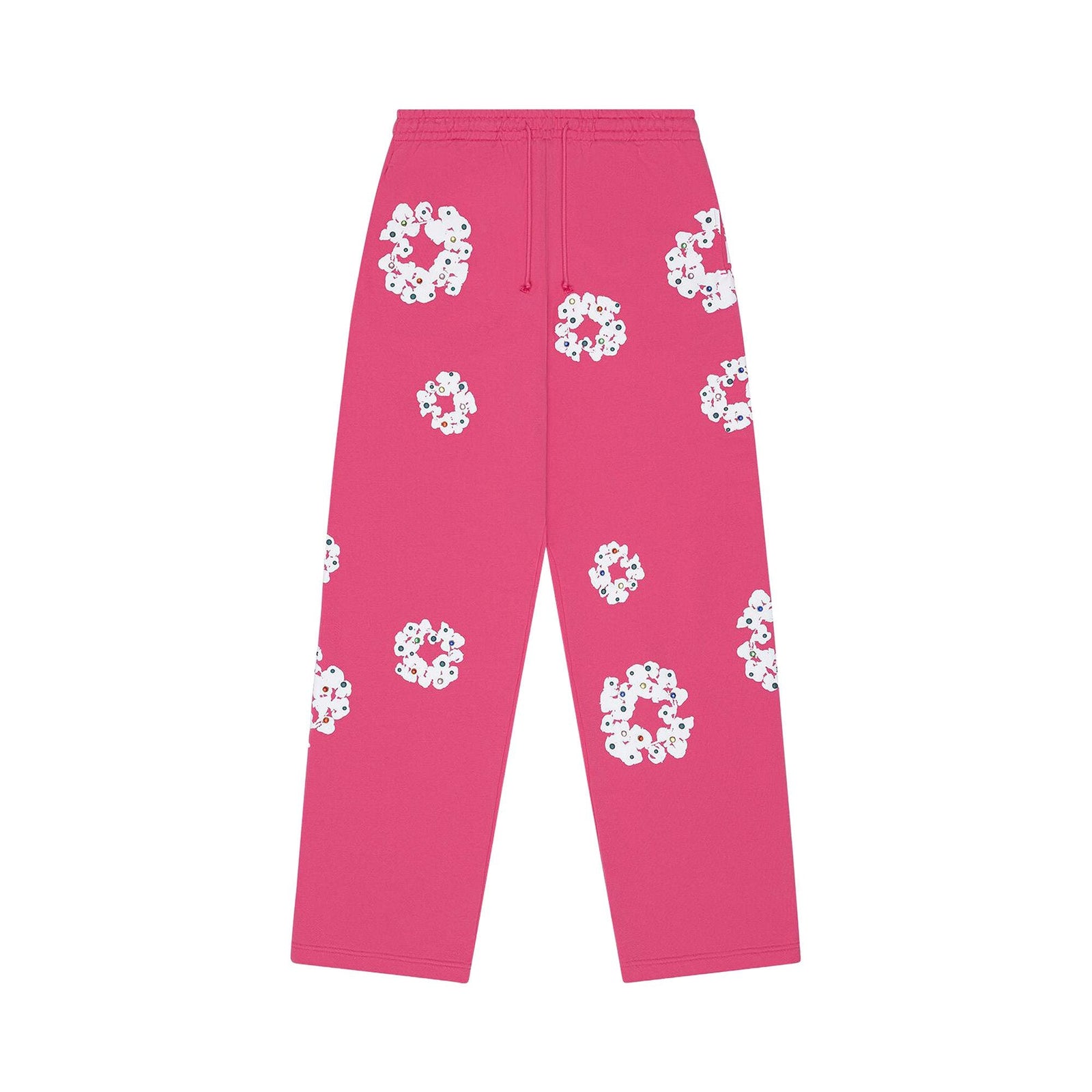 Denim Tears Rhinestone Cotton Wreath Sweatpants Pink - Im Your Wardrobe
