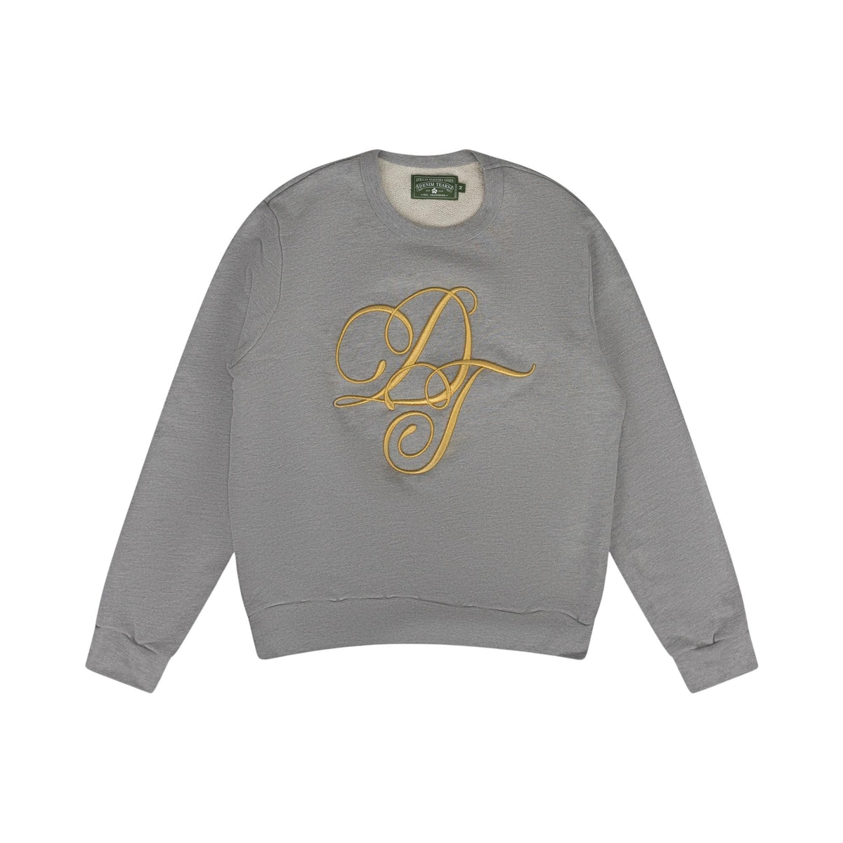 Denim Tears Script Crewneck Grey - Im Your Wardrobe