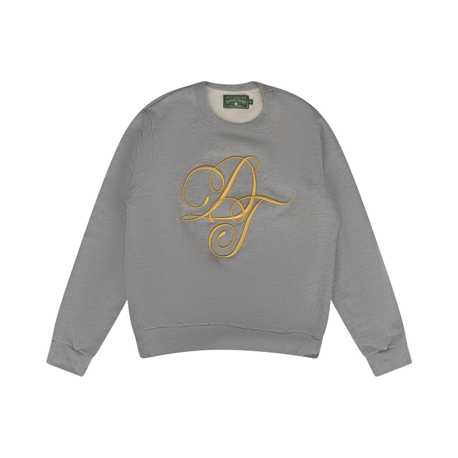 Denim Tears Script Crewneck Grey - Im Your Wardrobe