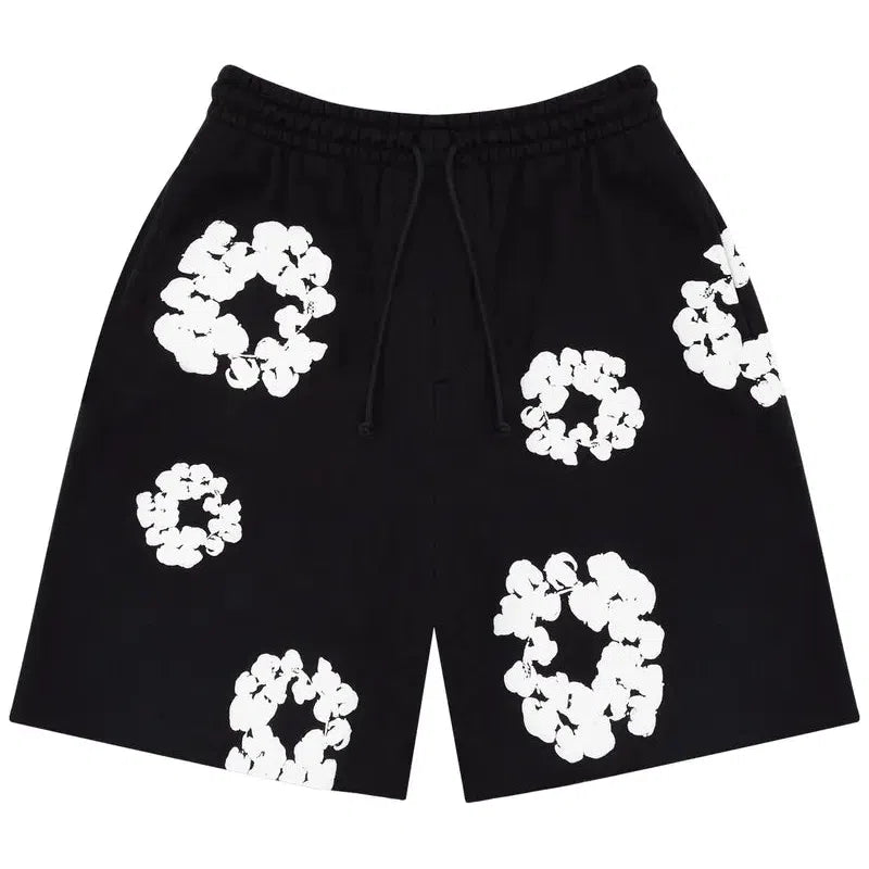 Denim Tears The Cotton Wreath Shorts &#39;Black&#39; - Im Your Wardrobe