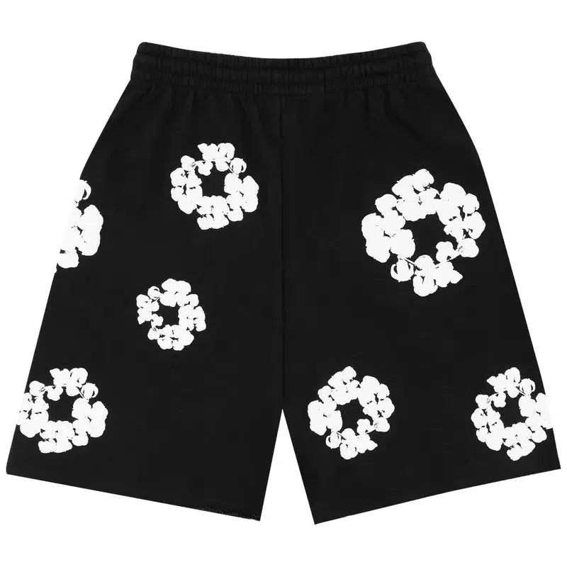 Denim Tears The Cotton Wreath Shorts &#39;Black&#39; - Im Your Wardrobe