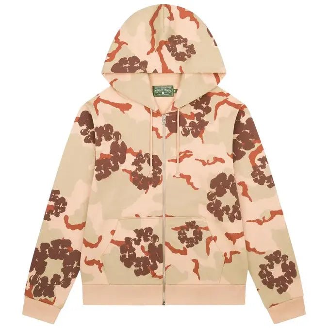 Denim Tears The Cotton Wreath Zip Sweatshirt 'Tan Camo' - Im Your Wardrobe