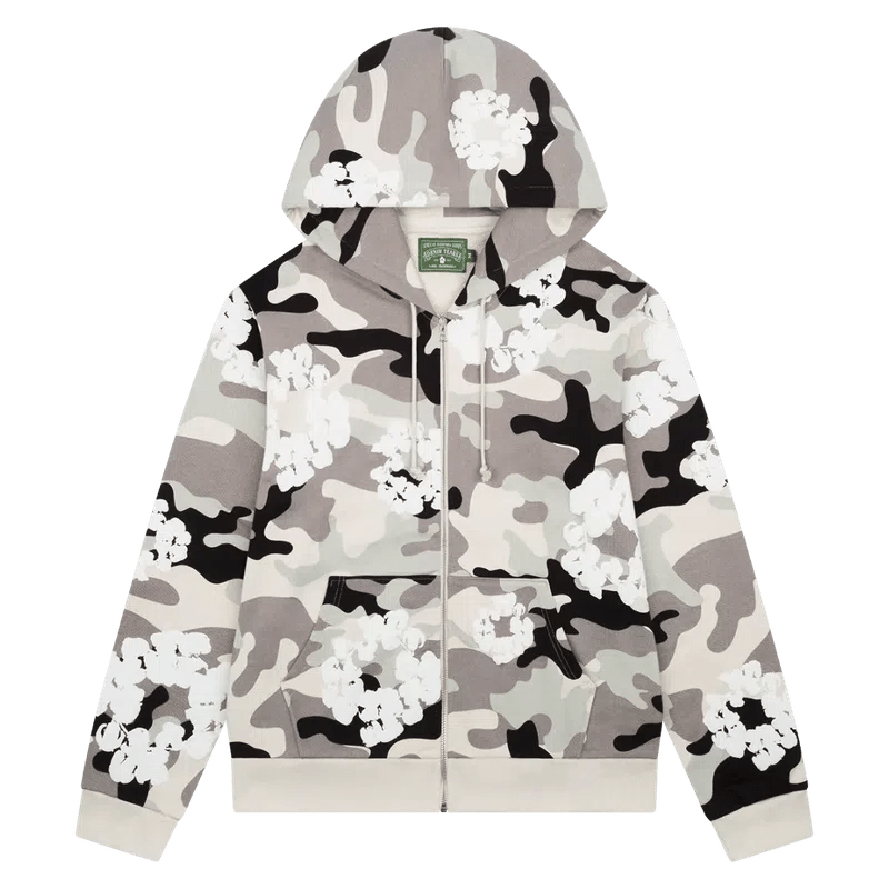 Denim Tears The Cotton Wreath Zip Sweatshirt &#39;White Camo&#39; - Im Your Wardrobe