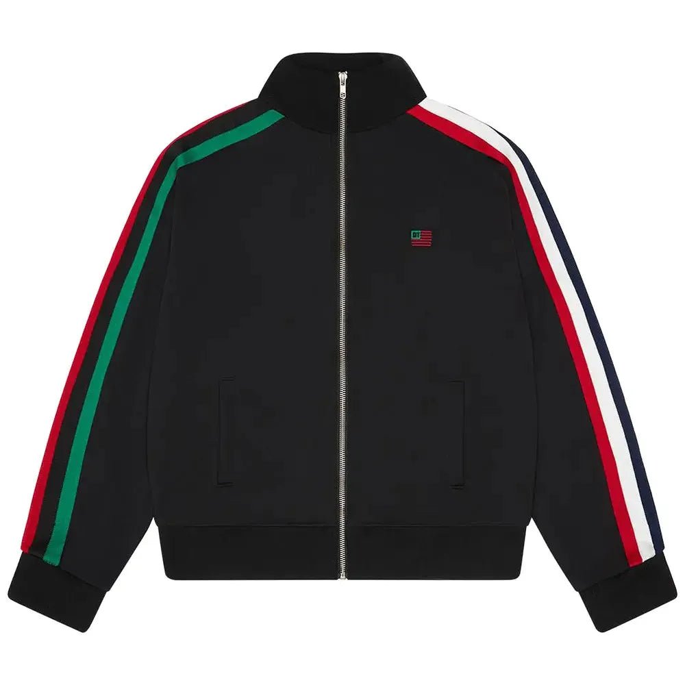 Denim Tears Two Flags Track Jacket Black