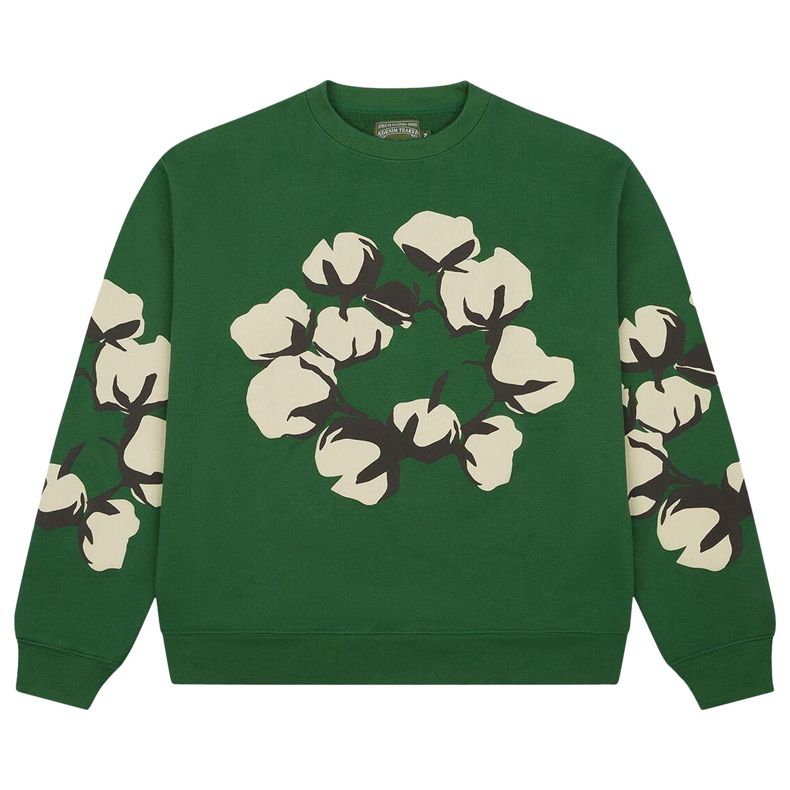 Denim Tears x Cactus Plant Flea Market Cactus Tears Crewneck Green - Im Your Wardrobe