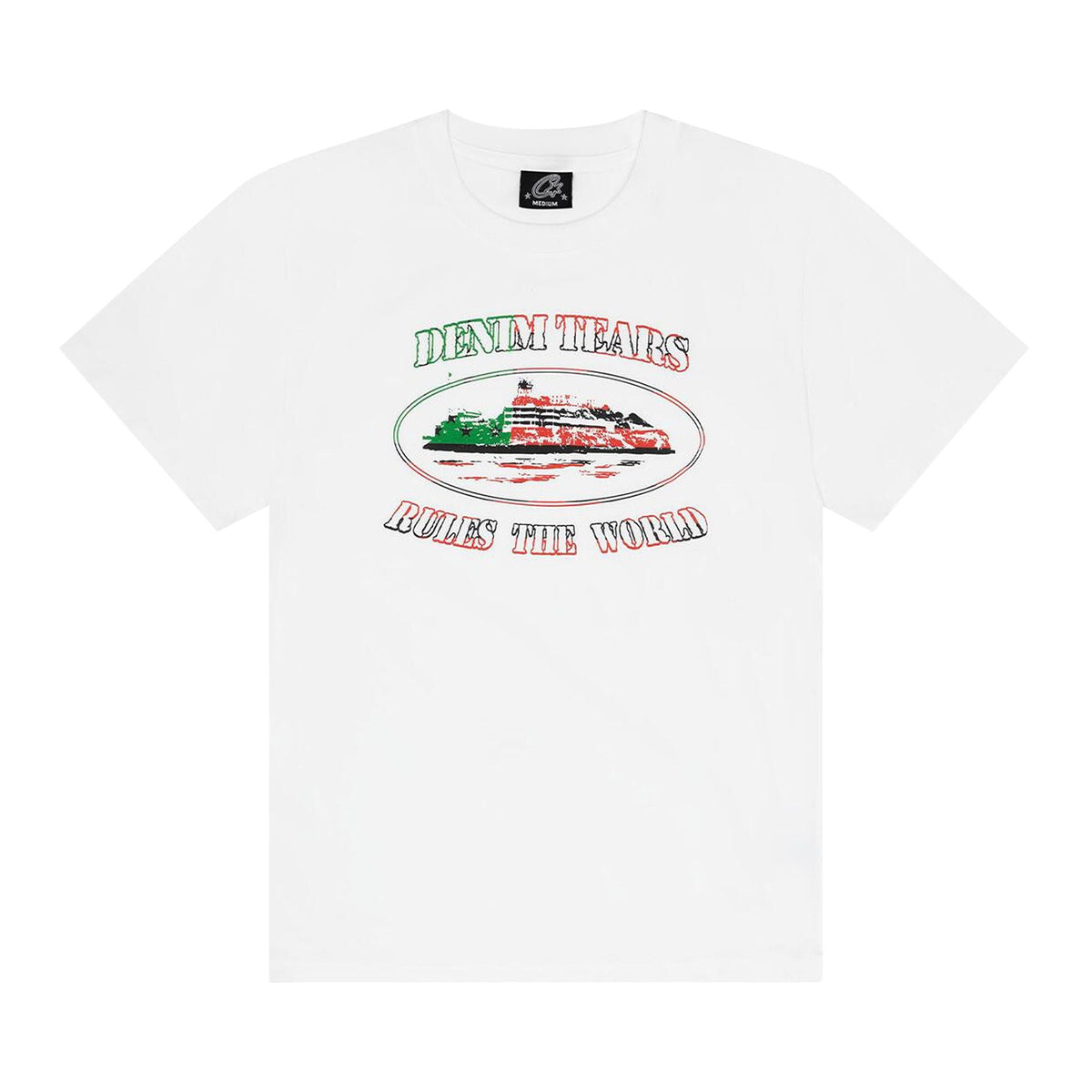 Denim Tears x Corteiz Cortears OG Alcatraz Tee White - Im Your Wardrobe