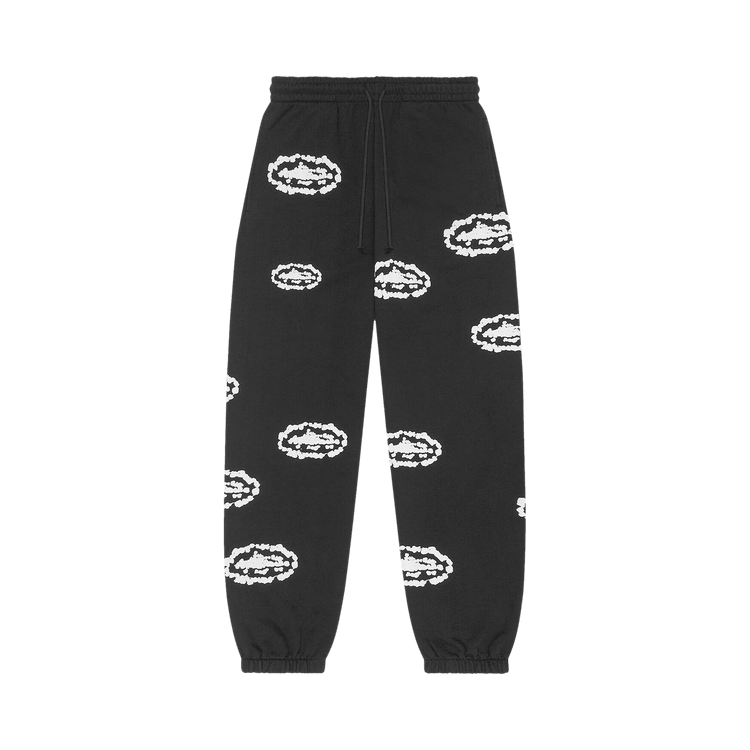 Denim Tears x Corteiz Cotton Wreath Sweatpants Black - Im Your Wardrobe