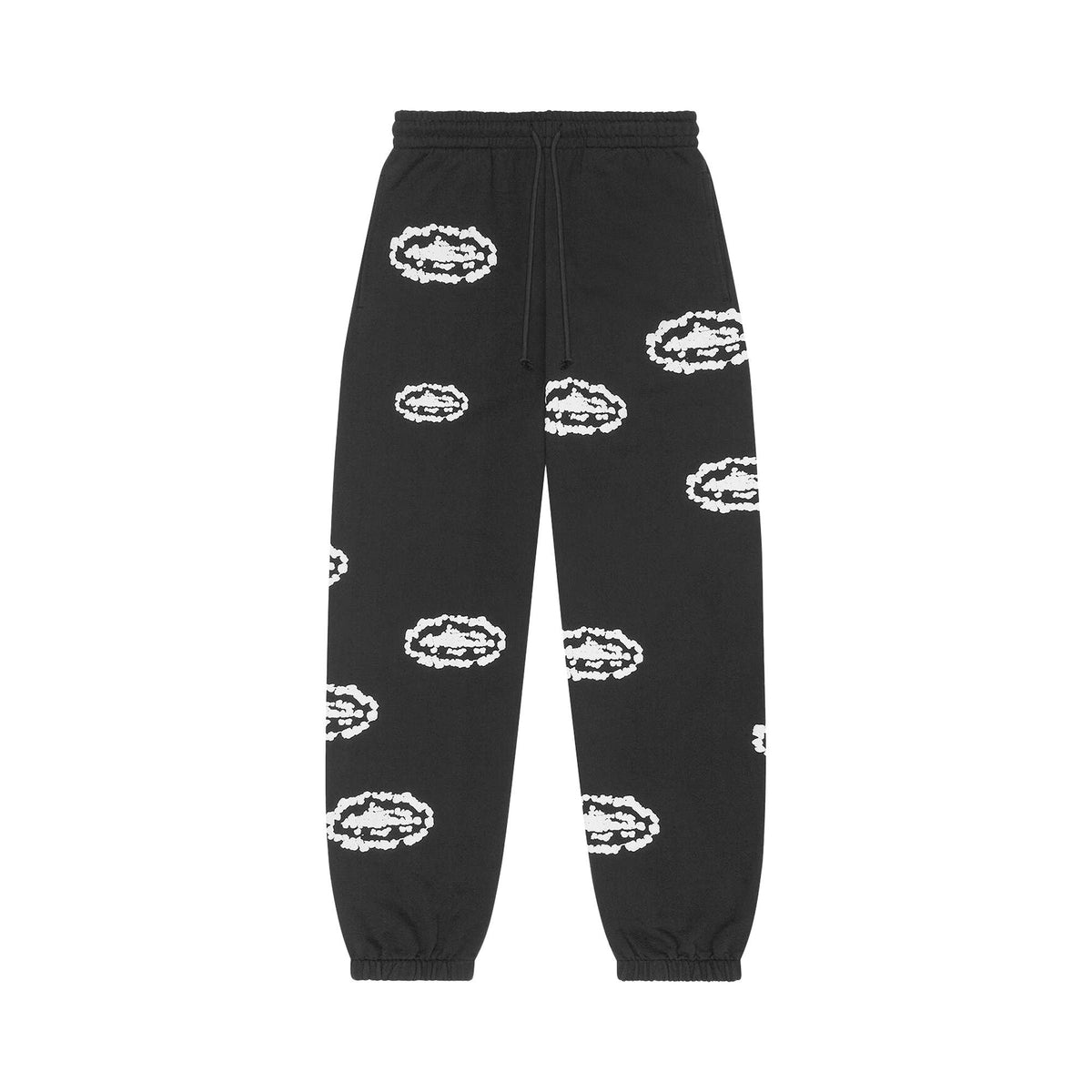 Denim Tears x Corteiz Cotton Wreath Sweatpants Black - Im Your Wardrobe