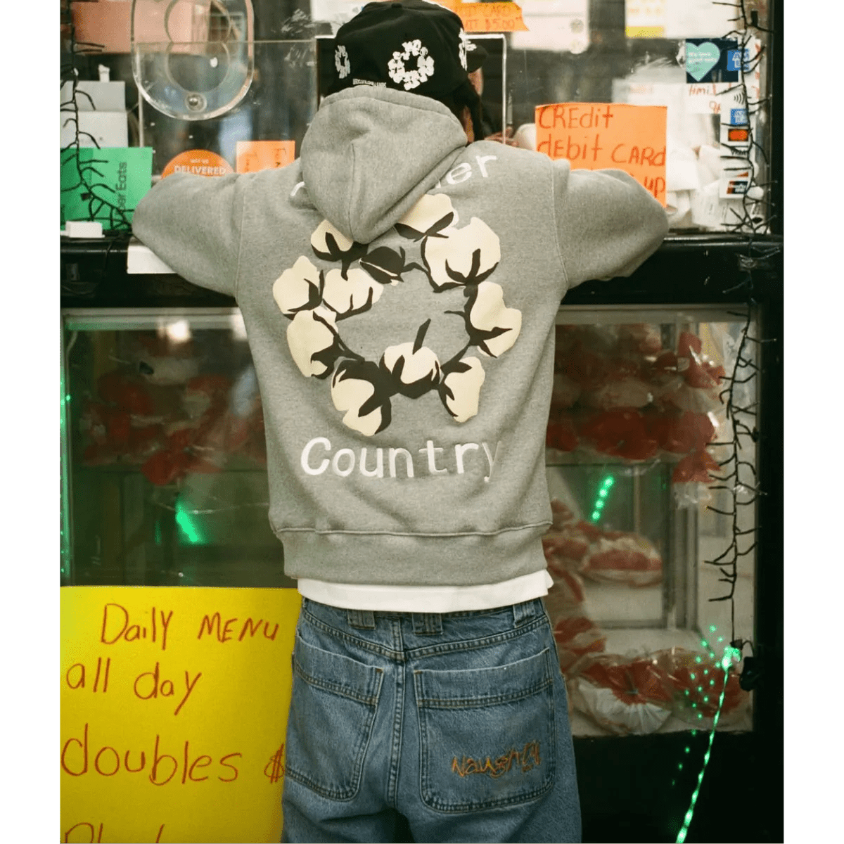 Denim Tears x CPFM Cactus Tears Hoodie Grey - Im Your Wardrobe