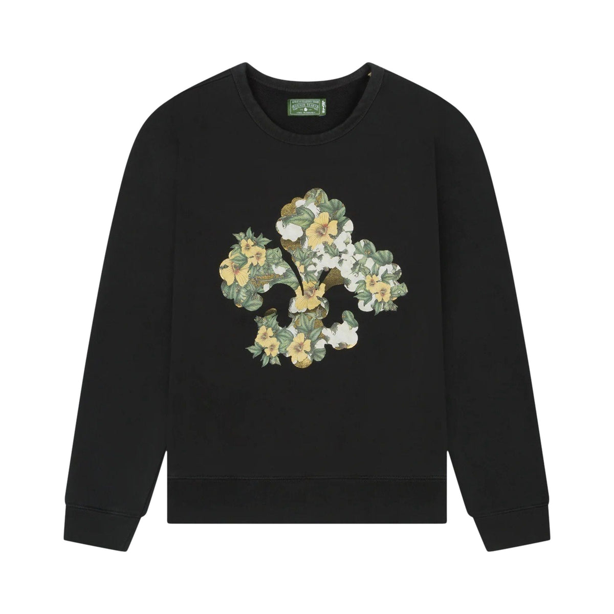 Denim Tears x Levi's Cotton Fleur De-Lis Crewneck Charcoal - Im Your Wardrobe