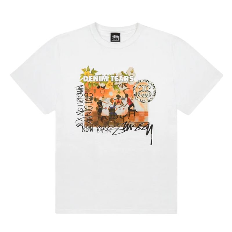 Denim Tears x Stussy Annie Lee Artist Tee &#39;White&#39; - Im Your Wardrobe