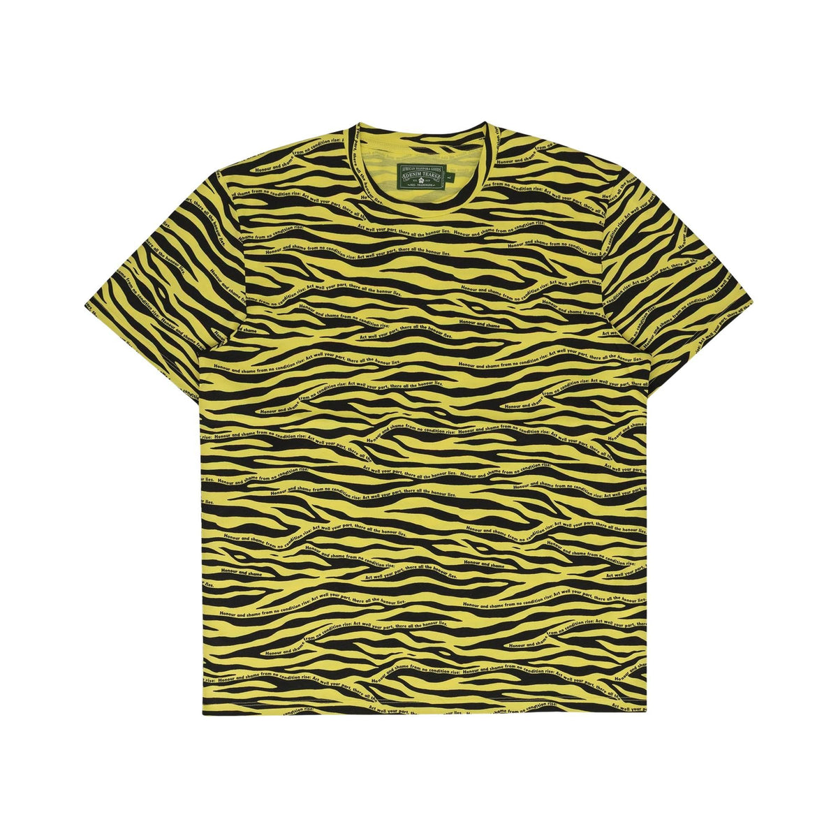 Denim Tears Zebra Print Tee Yellow - Im Your Wardrobe