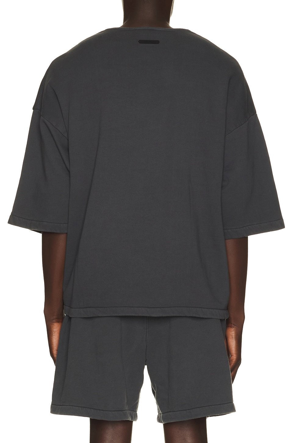 Fear of God Essentials 3/4 Henley Sweatshirt Washed Iron Grey - Im Your Wardrobe
