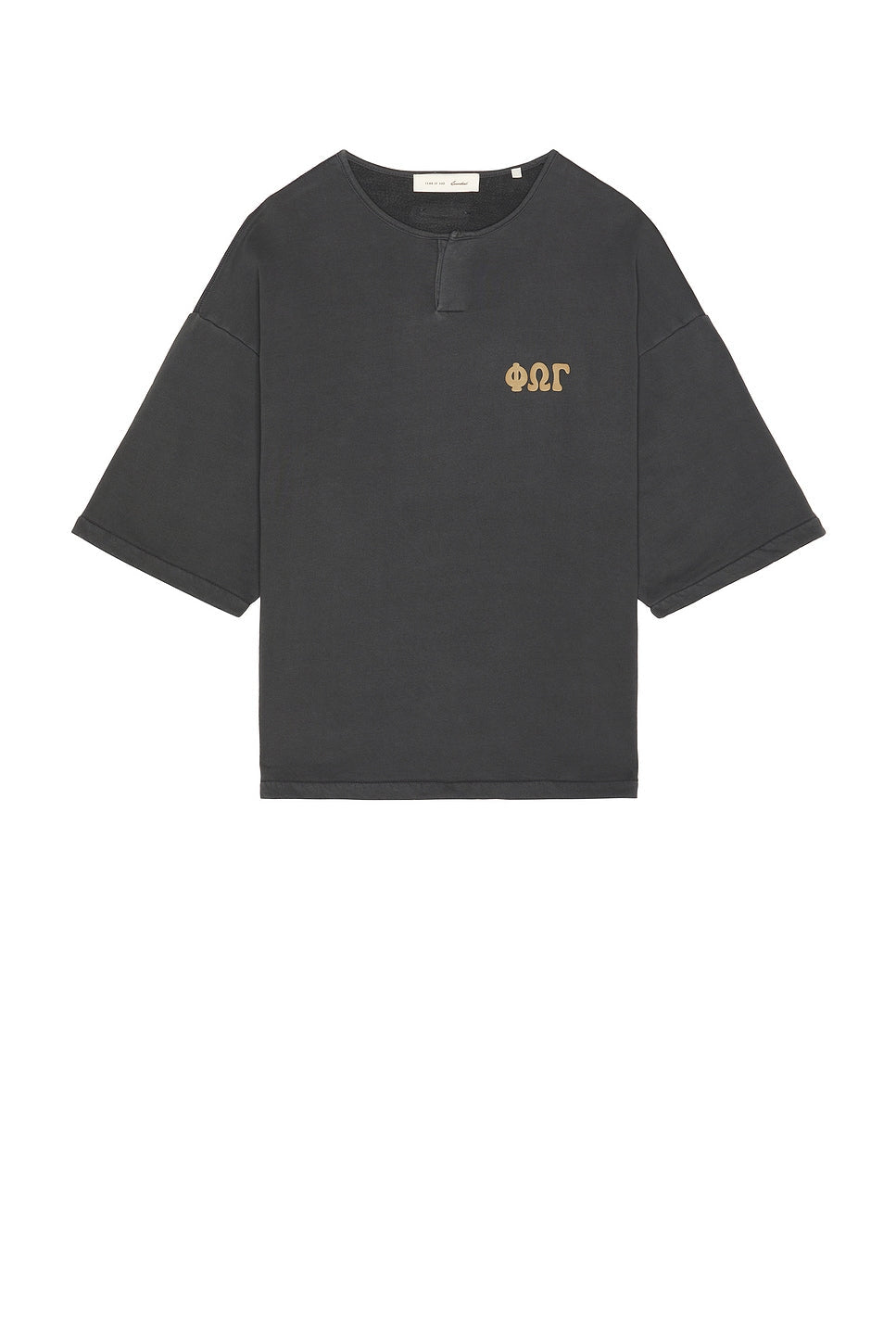Fear of God Essentials 3/4 Henley Sweatshirt Washed Iron Grey - Im Your Wardrobe