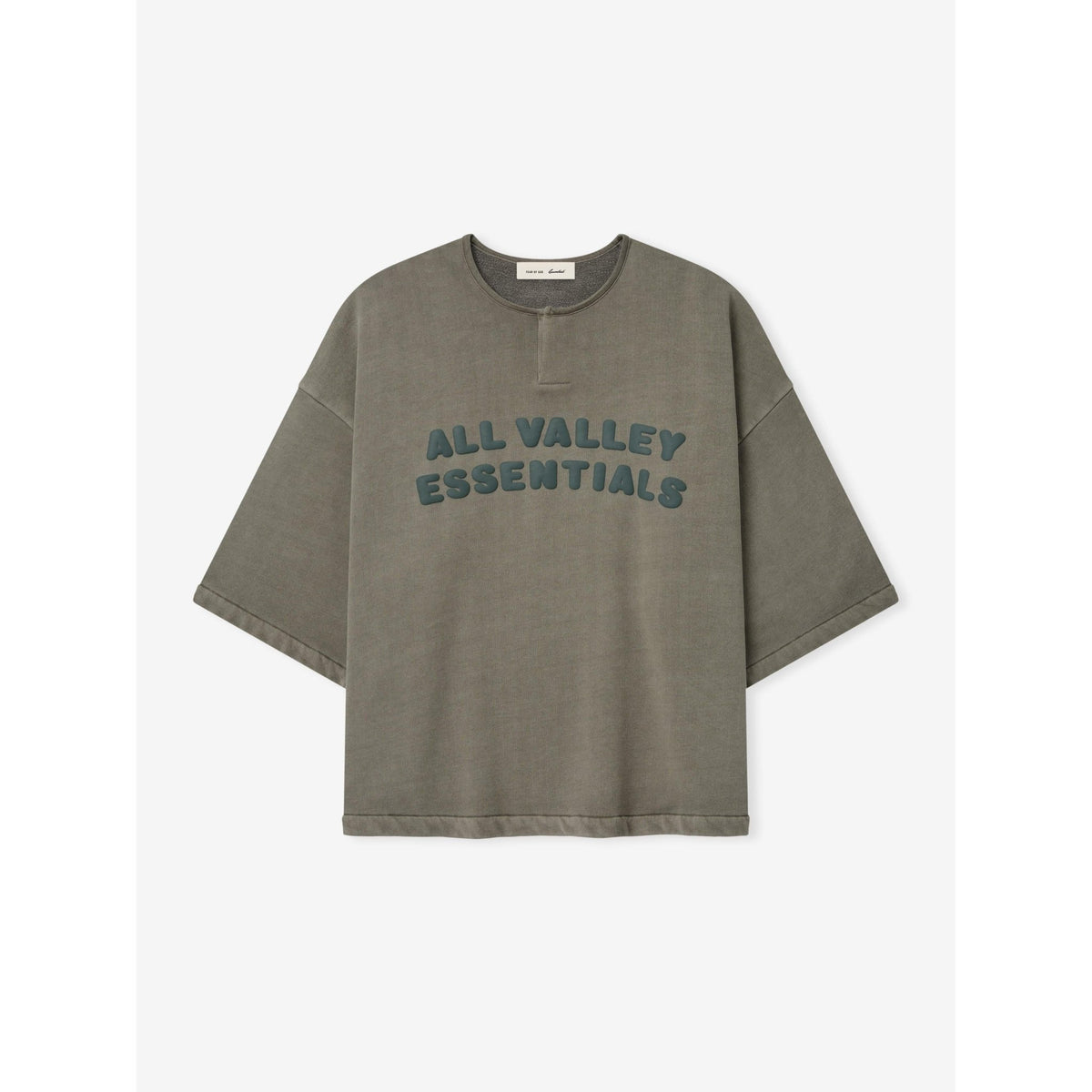 Fear of God Essentials 3/4 Henley Sweatshirt Washed Seal - Im Your Wardrobe