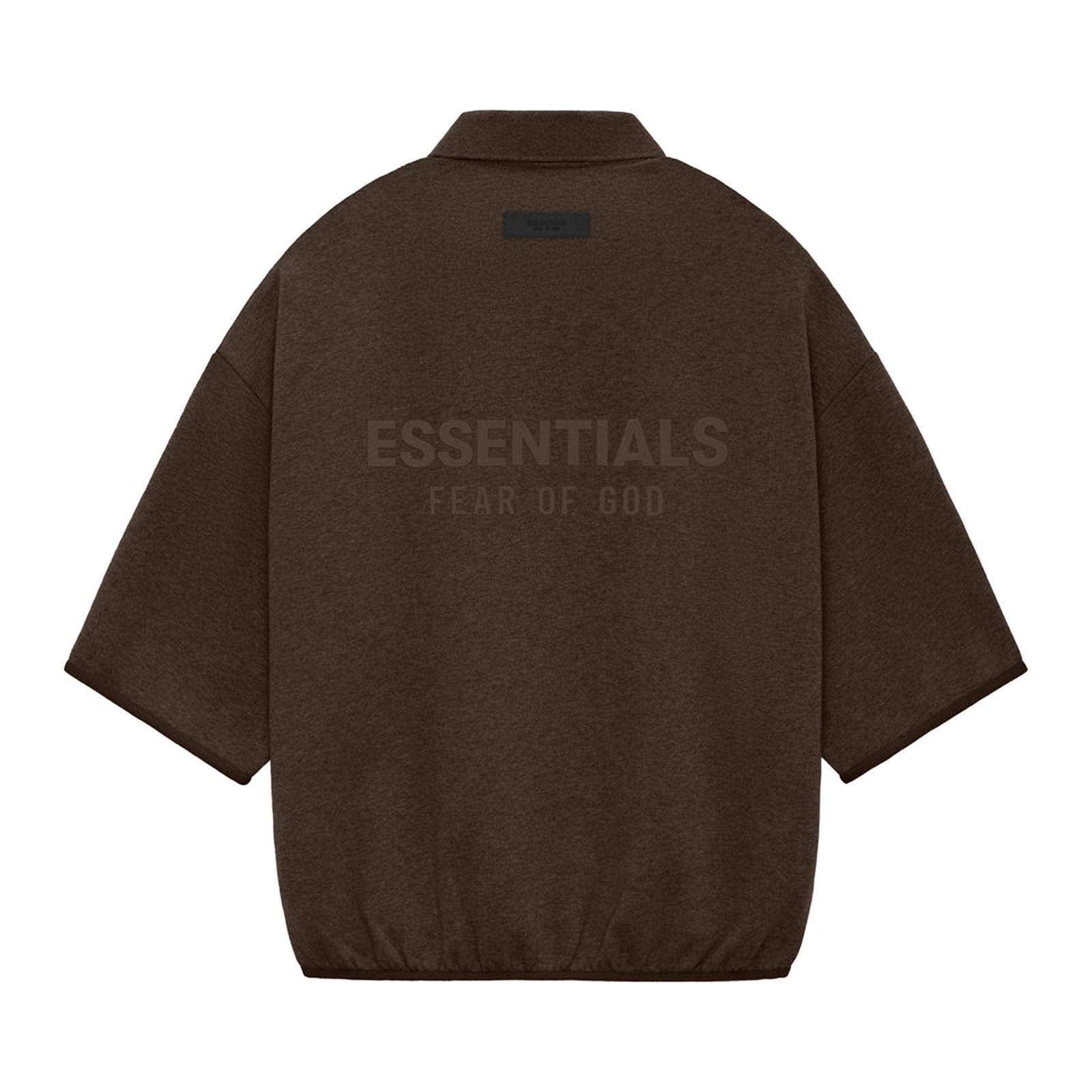 Fear of God Essentials 3/4 Sleeve Polo Heather Wood (SS24) - Im Your Wardrobe