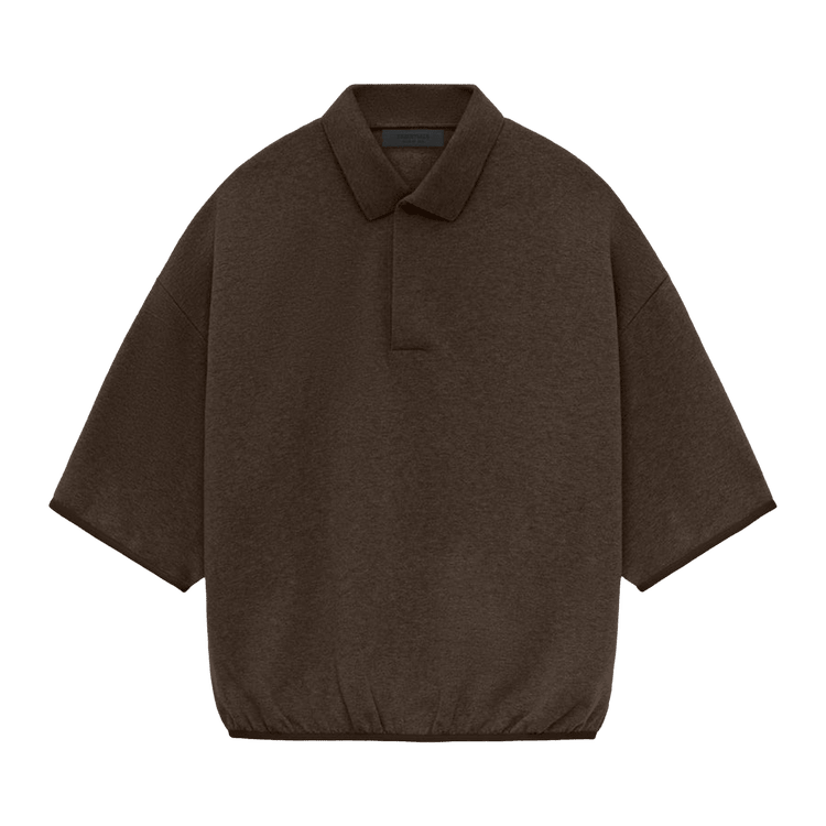 Fear of God Essentials 3/4 Sleeve Polo Heather Wood (SS24) - Im Your Wardrobe
