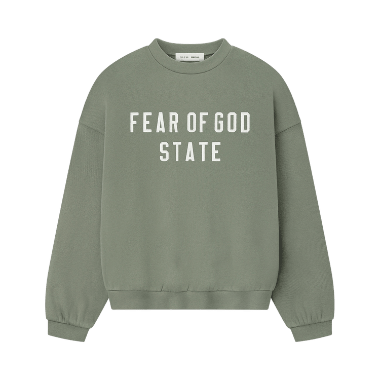 Fear of God Essentials 90s Crewneck Moss (FW25) - Im Your Wardrobe