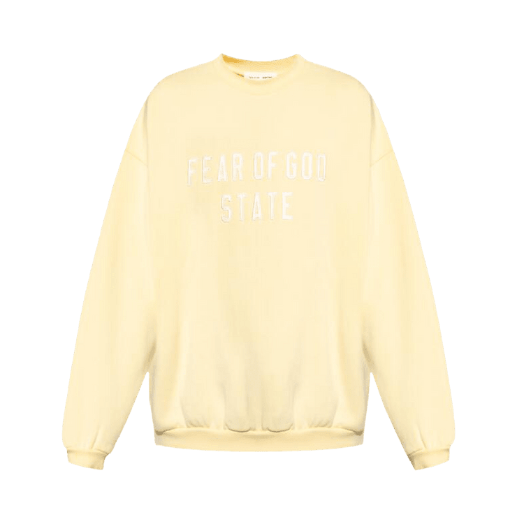 Fear of God Essentials 90s Crewneck Sweatshirt Garden Yellow (FW25) - Im Your Wardrobe