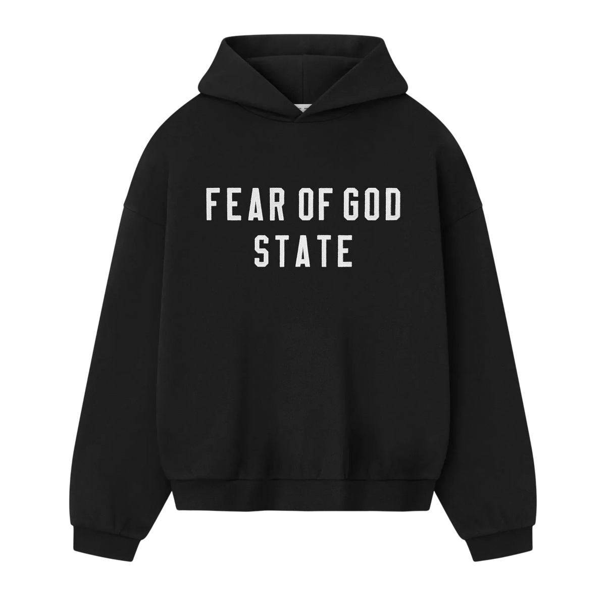 Fear of God Essentials 90&#39;s Fleece Hoodie Jet Black - Im Your Wardrobe