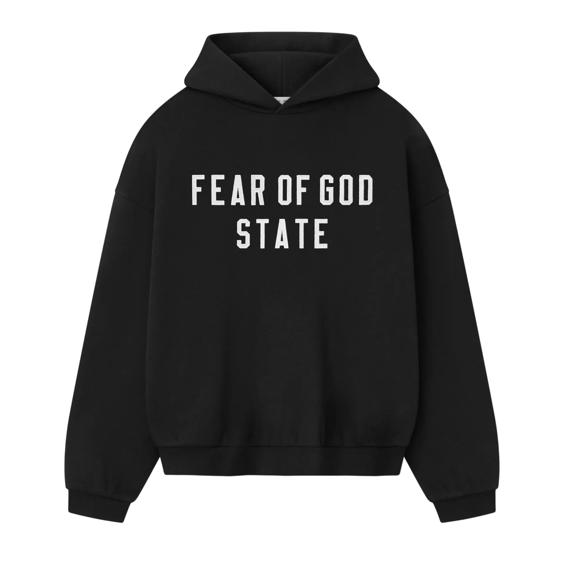 Fear of God Essentials 90's Fleece Hoodie Jet Black - Im Your Wardrobe