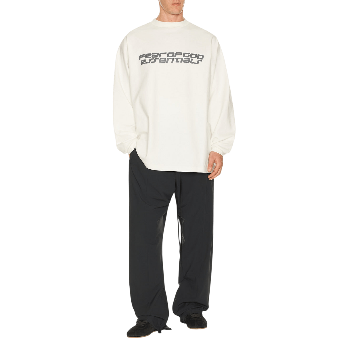 Fear of God Essentials 90's Long Sleeve Tee Ivory - Im Your Wardrobe