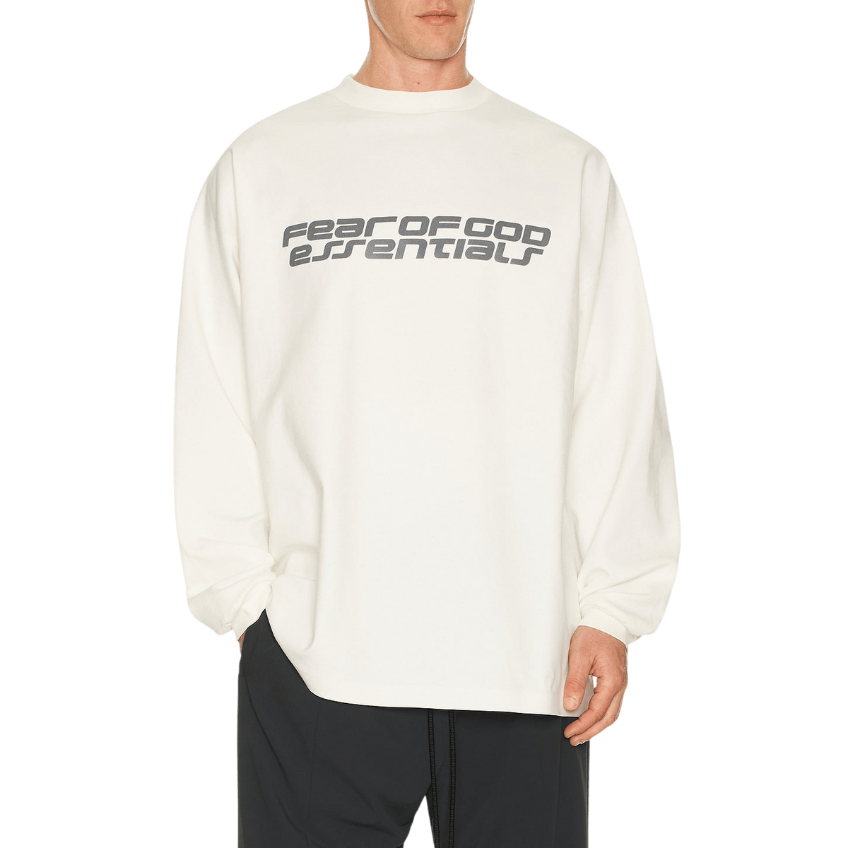 Fear of God Essentials 90's Long Sleeve Tee Ivory - Im Your Wardrobe