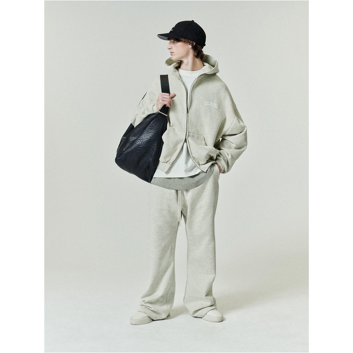 Fear of God Essentials 90s Zip-Up Hoodie Washed Vanilla Heather - Im Your Wardrobe