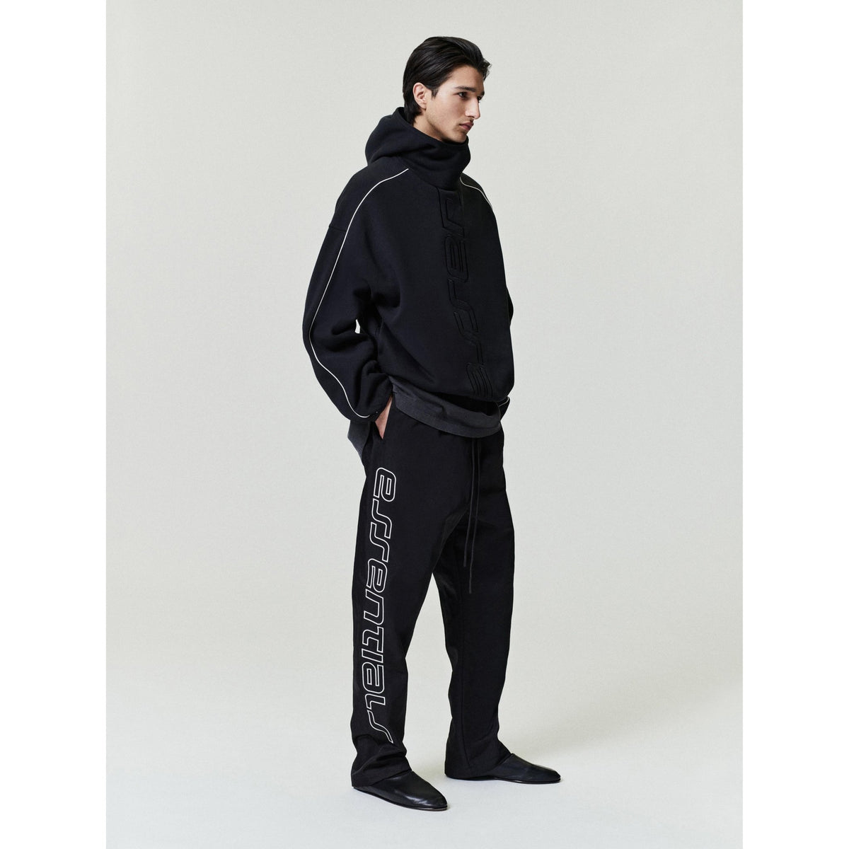 Fear of God Essentials Active Trace Modern Fleece Hoodie Vintage Black - Im Your Wardrobe