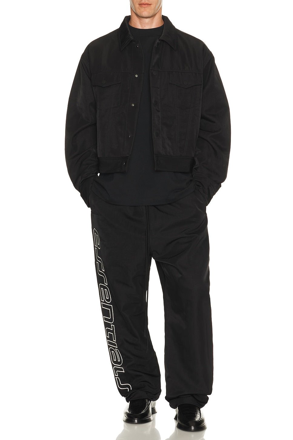 Fear of God Essentials Active Trace Relaxed Drawstring Pant Vintage Black - Im Your Wardrobe