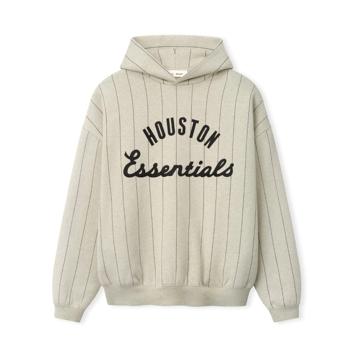 Fear of God Essentials Astros Sport Hoodie Heather Stone W Black Pinstripes - Im Your Wardrobe
