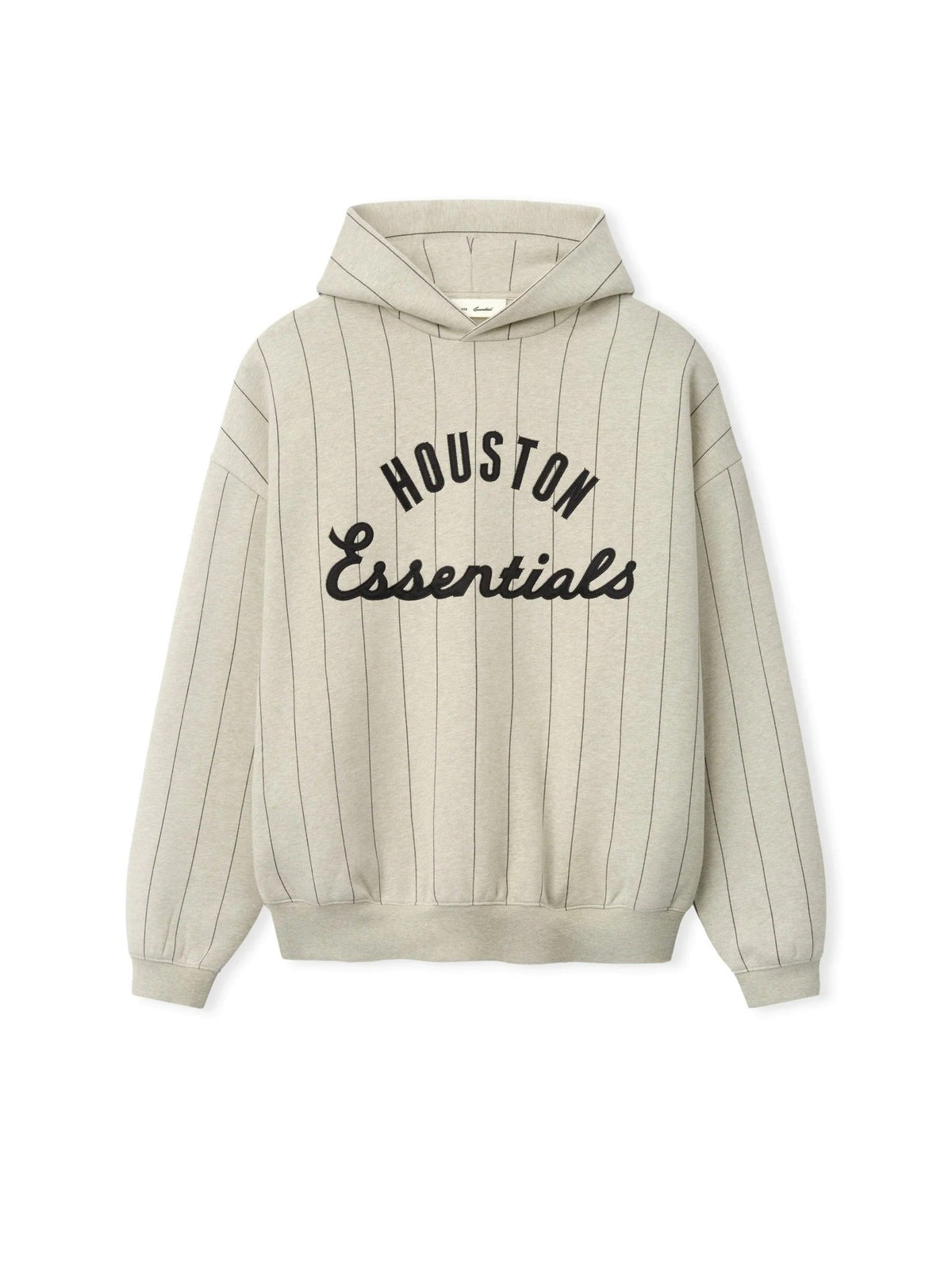 Fear of God Essentials Astros Sport Hoodie Heather Stone W Black Pinstripes - Im Your Wardrobe